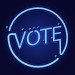 Neon Light with Vote Word